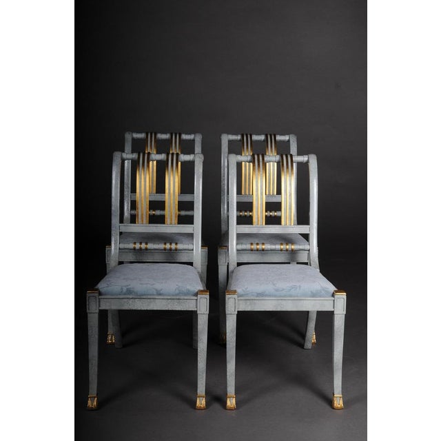 20th Century Italian Wood Chairs, Set of 4 For Sale - Image 4 of 18