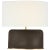 Kelly Wearstler by Visual Comfort Signature Amantani Medium Sculpted Form Table Lamp in Stained Black Metallic with Linen Shade For Sale