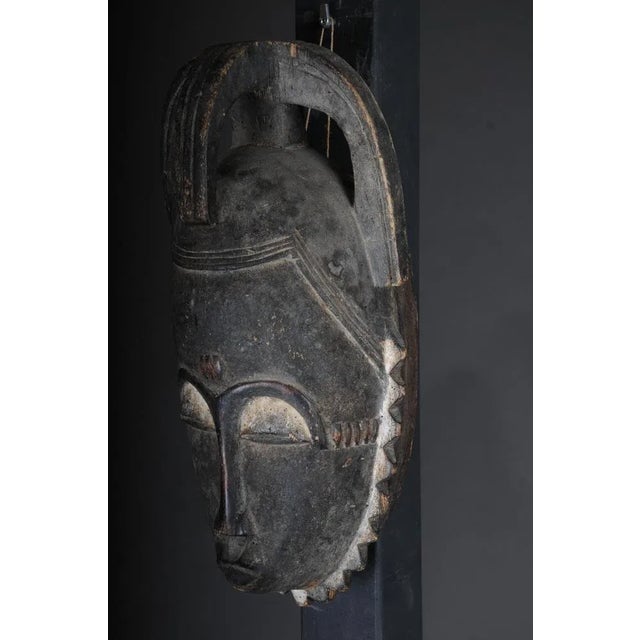 Wood Antique Carved Wooden Face Mask For Sale - Image 7 of 10