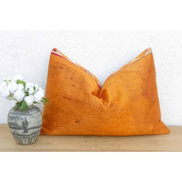 Ludhiana Diamond, Heirloom Bagh Phulkari Pillow For Sale In Los Angeles - Image 6 of 7