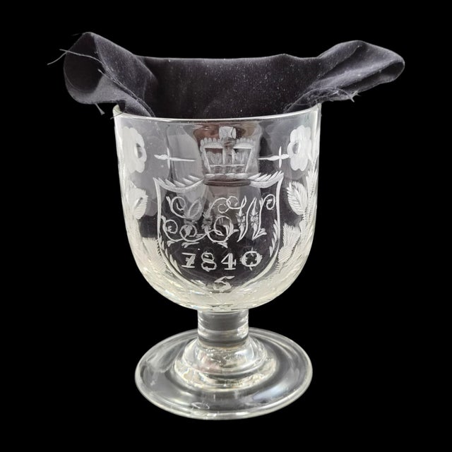 English Gaof Wheel-Engraved Lead-Glass Rummer, 1820s For Sale - Image 9 of 14