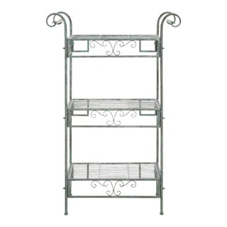 Noreen 3 Tier Shelf - Antique Dark Green For Sale