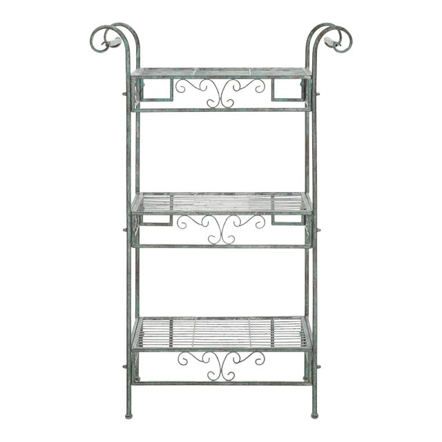Noreen 3 Tier Shelf - Antique Dark Green For Sale