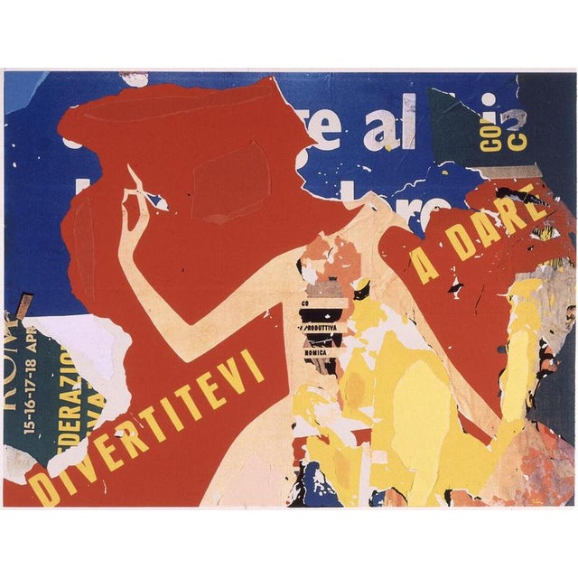 Mimmo Rotella, Have Fun Giving, 1997, Screen Printing and Collage For Sale - Image 4 of 4