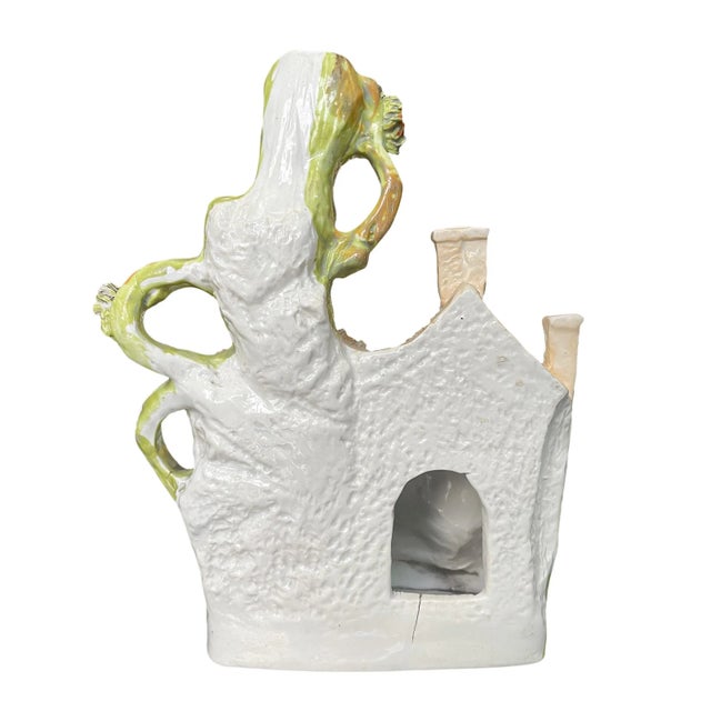 Victorian Antique English Victorian Staffordshire Painted Pastille Burner For Sale - Image 3 of 6