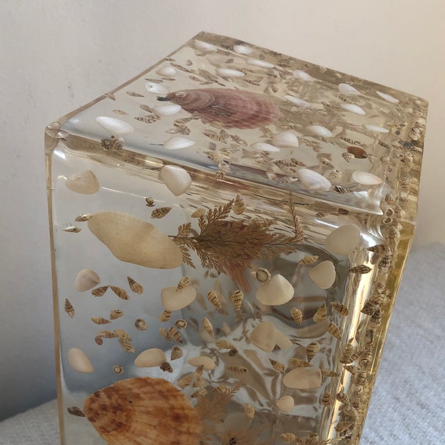 Mid20th Century Palm Beach Regency Style Lucite Tissue Box Cover