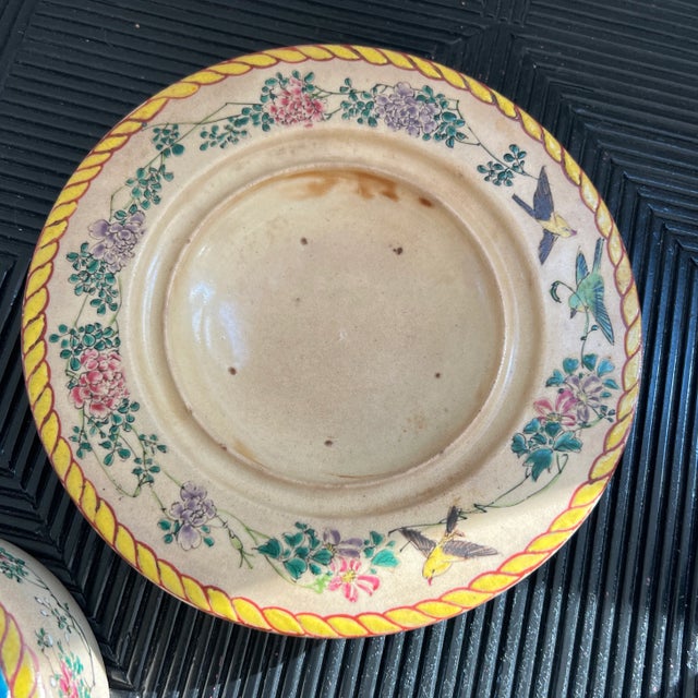 Ceramic Antique Signed Chinese Export Majolica Butter Cheese Dome For Sale - Image 7 of 10