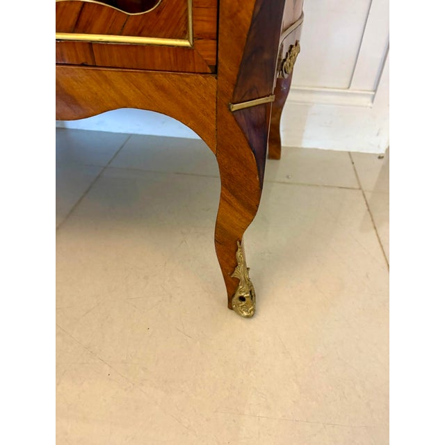 French Victorian Marble Top Commode with Drawers, 1850s For Sale - Image 16 of 17