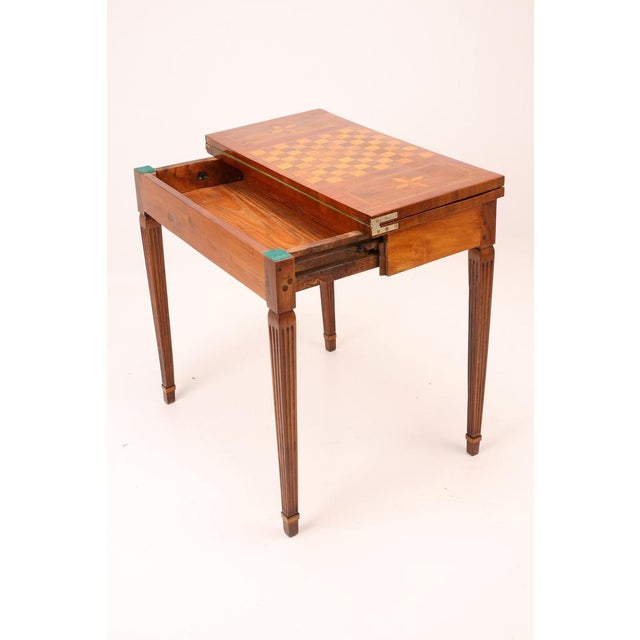 Mid 19th Century Antique Top Game Table with Inlaid Chessboard, 1860 For Sale - Image 5 of 18