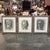 A set of three unique charcoal portraits from Europe executed in Classical Antiquity style from the mid 20th Century....