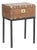 Vintage Anglo-Indian Teak and Brass Small Chest on Iron Legs/Side Table For Sale