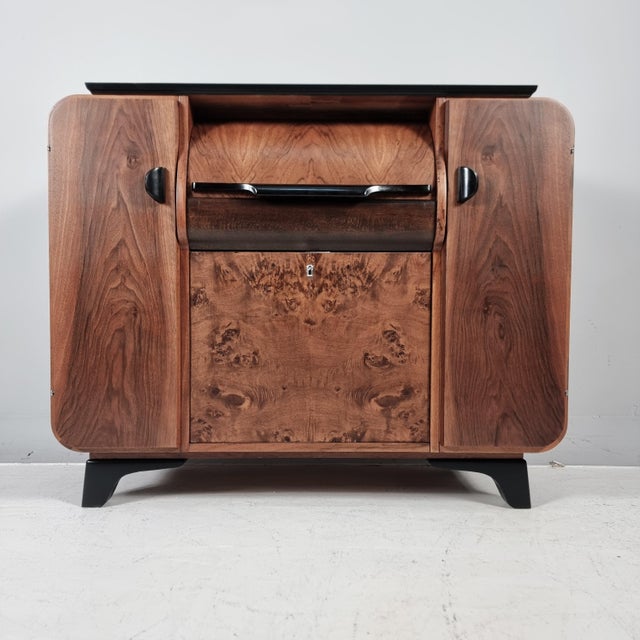 Art Deco Bar Cabinet by Jindrich Halabala for Up Závody, 1940s, in Flawless conditions. Designed 1920 to 1949