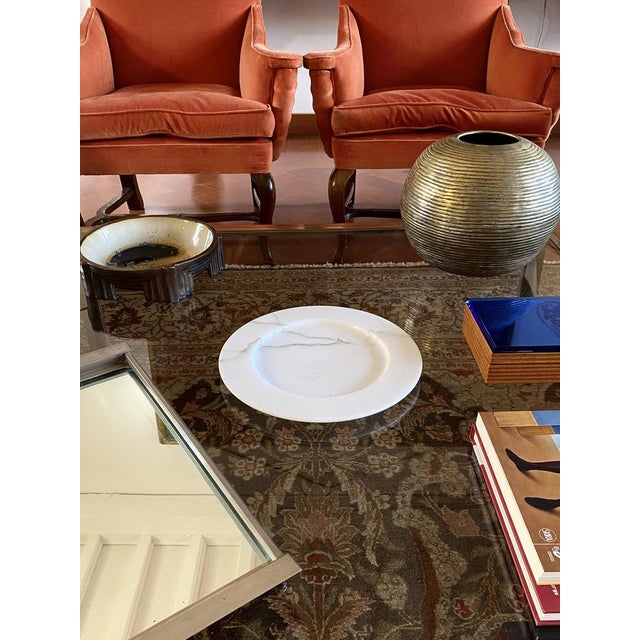 Mid-Century Modern White Carrara Marble Centerpiece by Sergio Asti, Italy, 1970s For Sale - Image 3 of 15