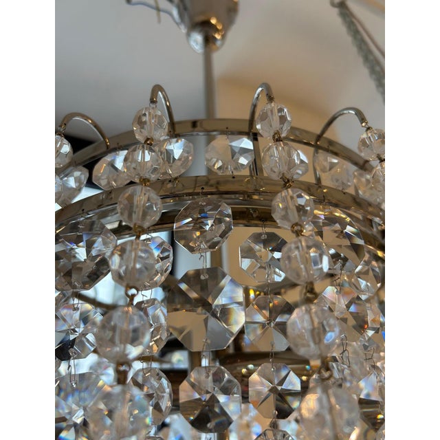 Rustic Crystal Chandelier with Pearl Cascade by Bakalowits, 2010s For Sale - Image 3 of 4