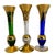 Late 20th Century Murano “Tre Fuochi Florals” Enamel Gold Bud Vase Pair For Sale - Image 11 of 11