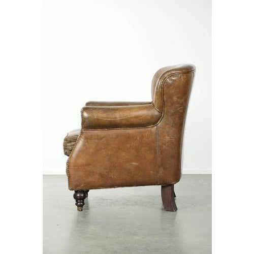 1990s Chair in Cowhide Leather For Sale - Image 5 of 13