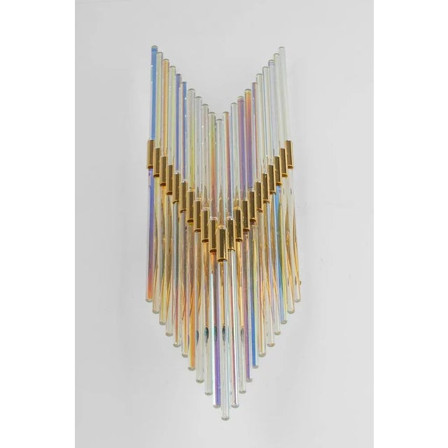 Crystal Glass Rods Wall Sconces, Germany, 1970s, Set of 2 For Sale - Image 12 of 13