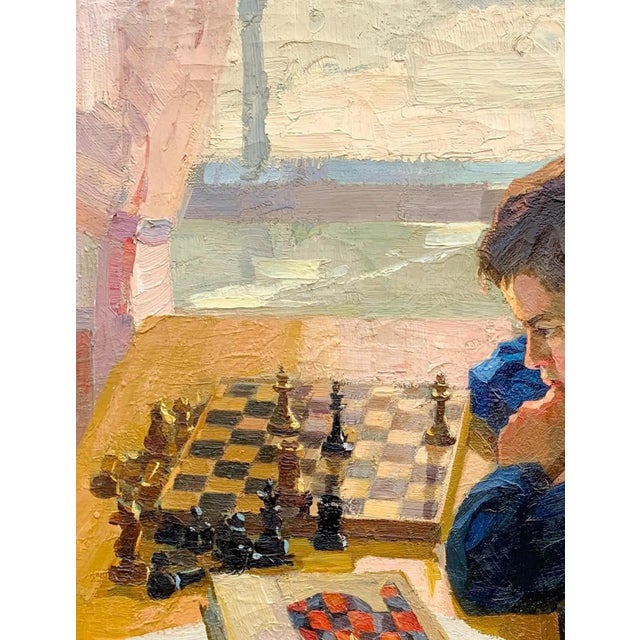 Artist: Mikhail Osenniy (M.S. Osenniy, born 1919) Title: A Difficult Task Period: 1960 Medium: oil on canvas Dimensions:...