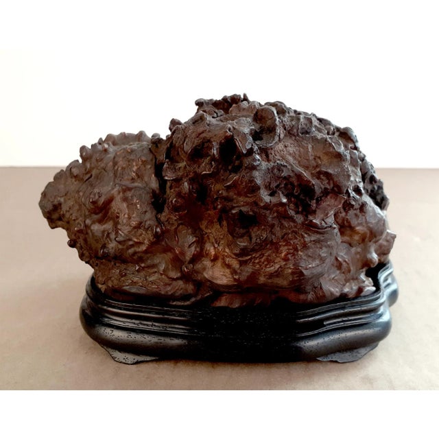 Early 20th Century Chinese Burlwood Censer For Sale - Image 4 of 9