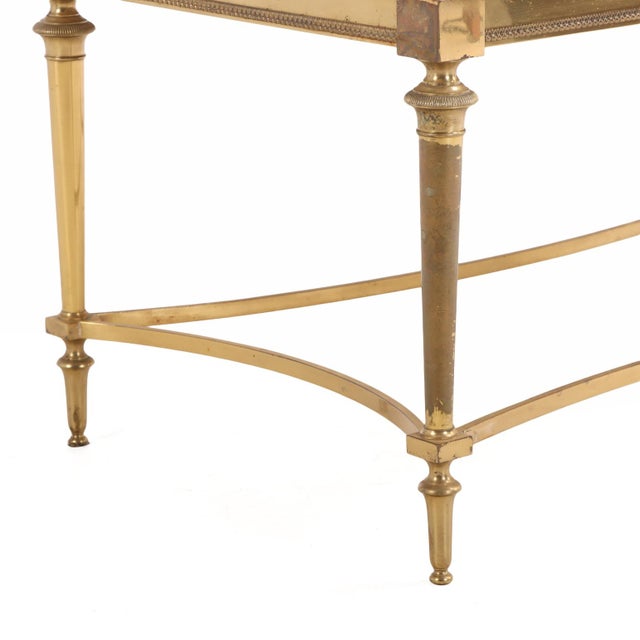 Maison Jansen French Brass and Onyx Coffee Table in the Manner of Maison Jansen, C. 1950 For Sale - Image 4 of 4