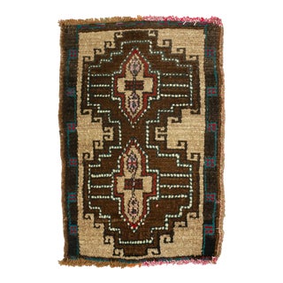 Vintage Mini Turkish Wool Rug For Sale
