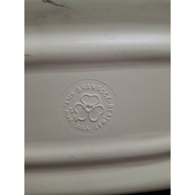 Mid-Century Modern Vintage MCM Shamrock-Neatway Plastic Basket Tote For Sale - Image 3 of 4