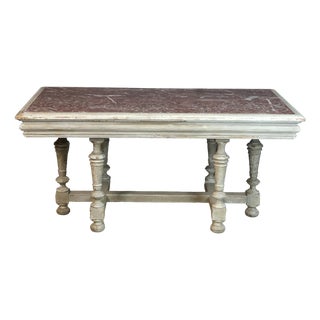 19th Century Console Table with Marble TOp, 1890s For Sale