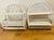 Shabby Chic Vintage White Wicker Wall Shelve For Sale - Image 3 of 8