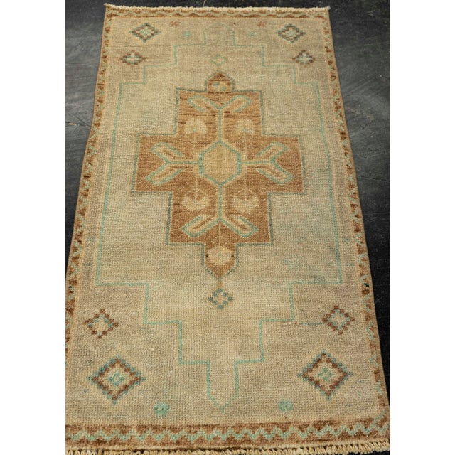Turkish Mini Rug Oriental Hand Knotted Vintage Rug 1'7" x 2'10" #21258 Explore a curated collection of hallway runners,...