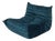 Togo Lounge Chair in Teal Velvet by Michel Ducaroy for Ligne Roset For Sale