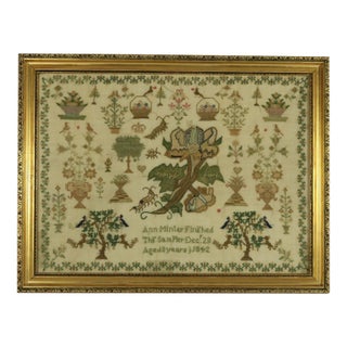 Antique Sampler, 1842, by Ann Minter Aged 8 Years For Sale
