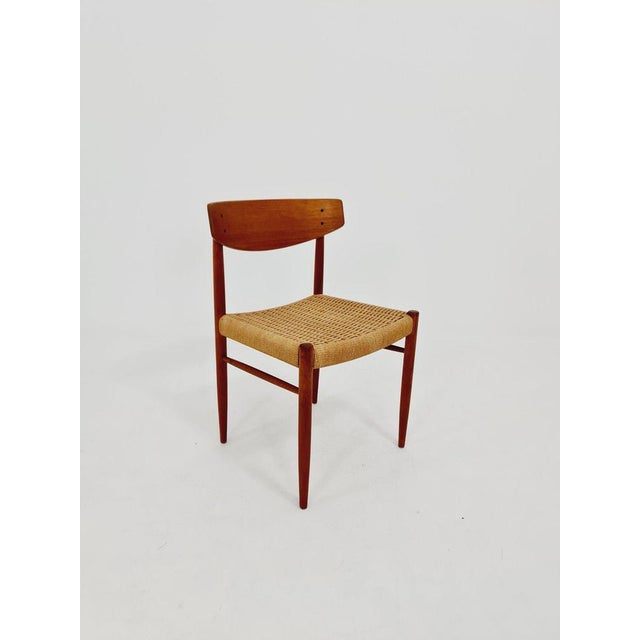 Danish Teak & Paper Cord Dining Chair from A.M. Mobler, 1960s For Sale - Image 11 of 11