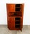1960s Mid Century Danish Modern Corner Cabinet Unit Teak Denmark Hutch Brass For Sale - Image 12 of 12
