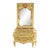 Venetian Floral Polychromed Marble Top Dresser With Trumeau Mirror C1930 For Sale