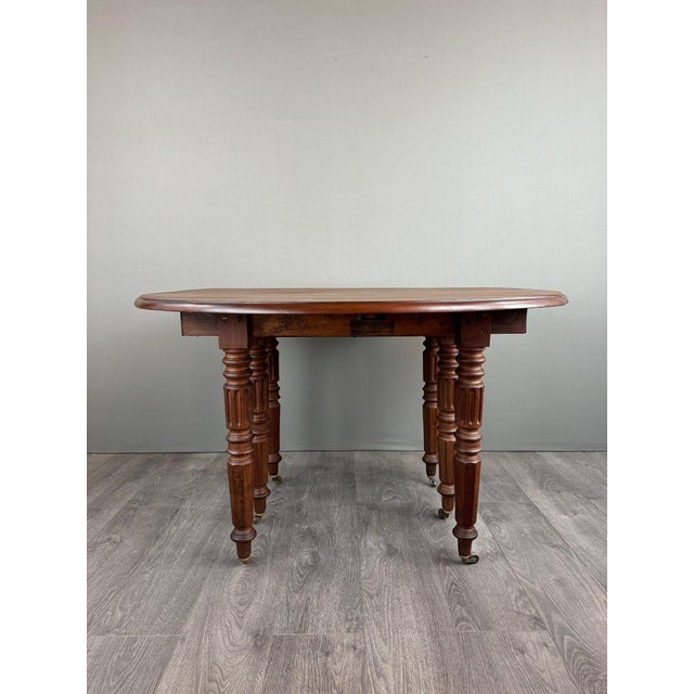 19th Century 19th Century Drop-Leaf Table in Wood For Sale - Image 5 of 7