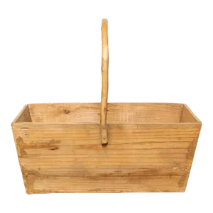 Long Farmhouse Bamboo & Wooden Basket