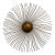 Vintage 30” Brass-Finish Starburst Sunburst Wall Sculpture For Sale