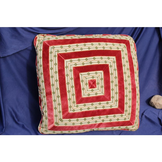 Mid C. Down Filled Possibly Silk Velvet Pillow For Sale - Image 10 of 10