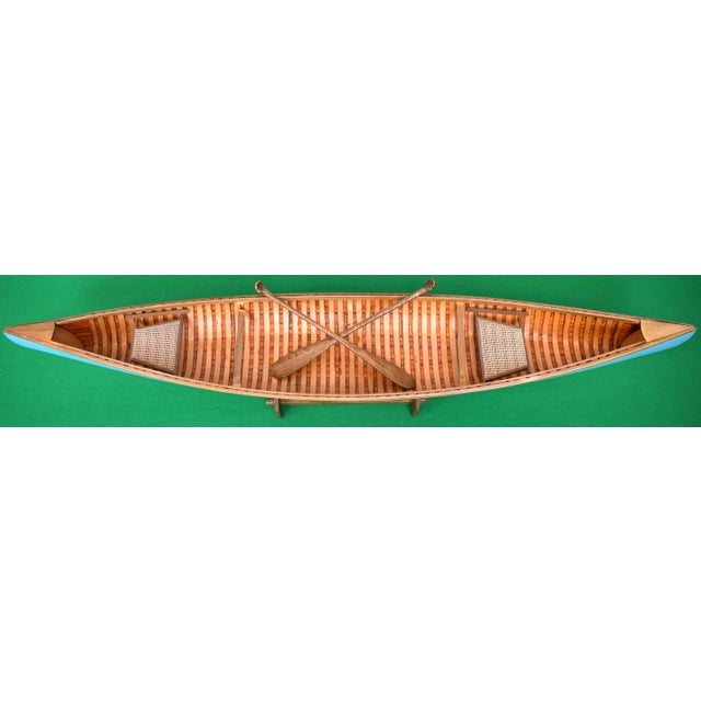 Traditional Marylou Whitney Stables Birdstone 2004 Travers Stakes Saratoga Hand Painted Canoe Model For Sale - Image 3 of 5