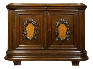 Art Nouveau Sideboard in Oak and Magnifying Glass, 1890s