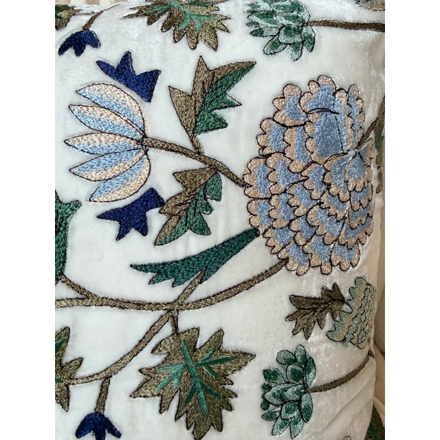 Traditional Pair Anke Drechsel Floral Pillows For Sale - Image 3 of 5