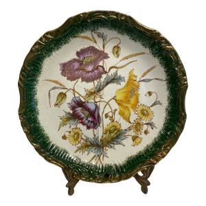Antique British Poppy Decorative Plate