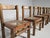 Brown Brutalist Pine Wood and Leather Dining Chairs, Belgium, 1970s, Set of 6 For Sale - Image 8 of 13