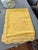 Textile Large Vintage Mustard Yellow Lace Trimmed Table Cloth 66" by 82" For Sale - Image 7 of 7