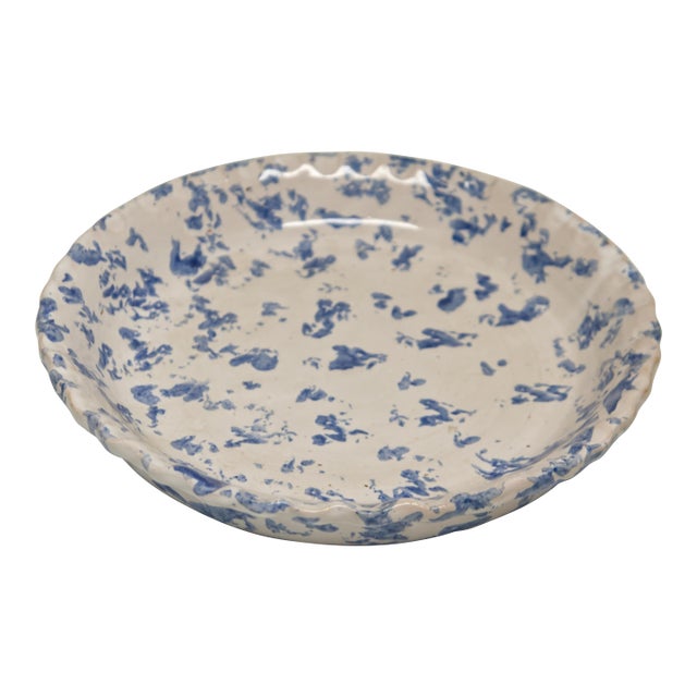 Kentucky Bybee Pottery Spongeware Pie Dish For Sale