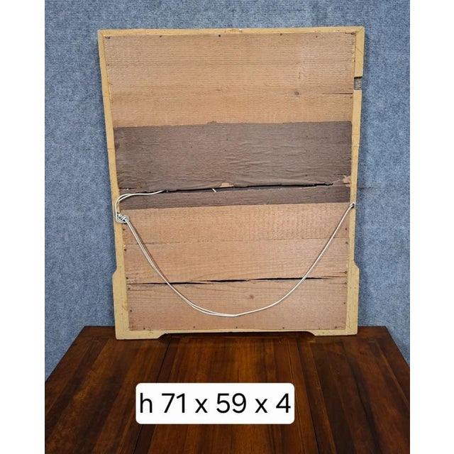 Antique 19th Century Mirror with Beaded Frieze in Gilded Wood For Sale - Image 4 of 9