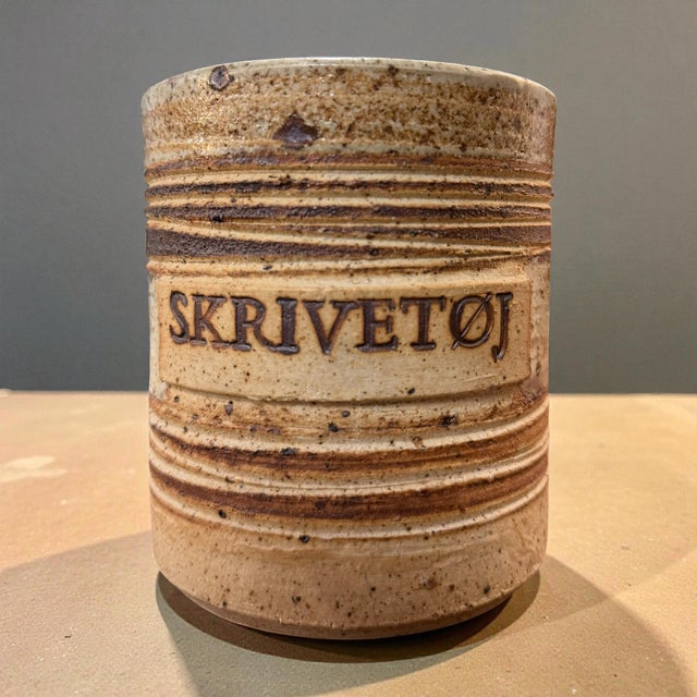 Stationery Stoneware Pen Holder from Tue Poulsen, Denmark, 1960s For Sale - Image 5 of 6