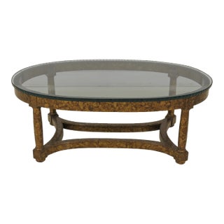 Henredon Mid Century Modern Glass Top Coffee Table For Sale