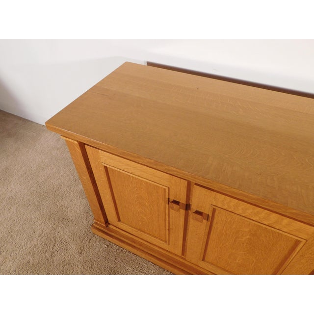 Vintage C. 2000 Benchmade Swartzendruber Goshen in Quartersawn Prairie Mission Sideboard For Sale - Image 10 of 17