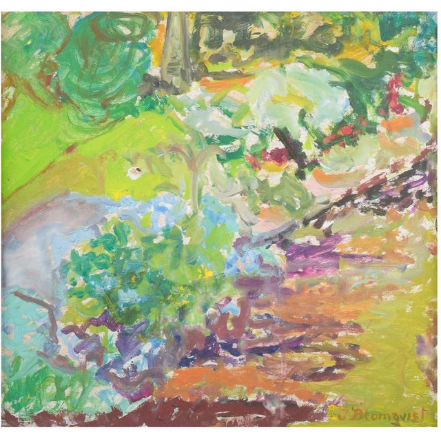 Inge Blomqvist, Landscape Composition, Oil on Panel For Sale